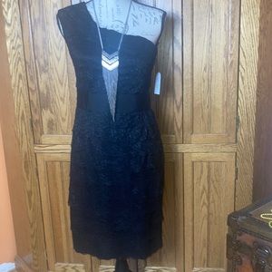 Jessica Simpson tiered lace black dress